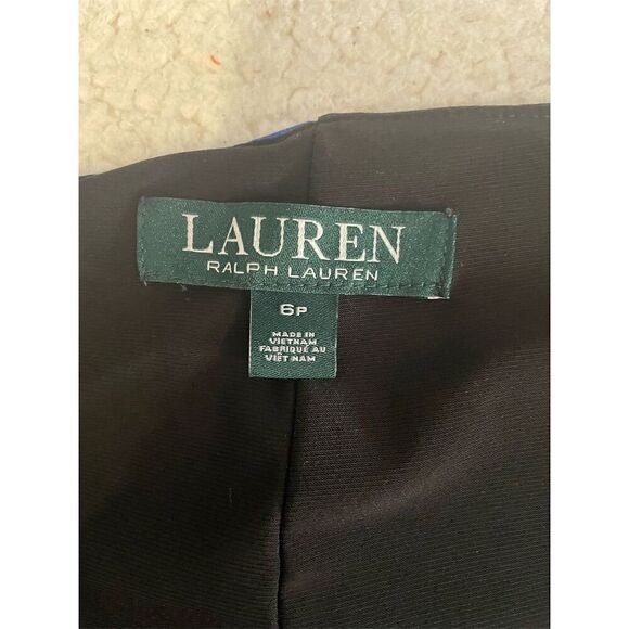 Lauren Ralph Lauren Women's Petite Floral Bell Sleeve Dress Black Size 6P - Picture 8 of 11